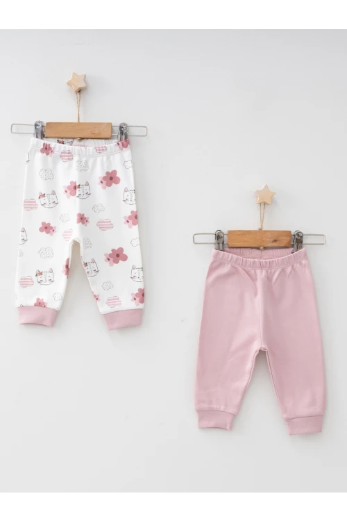 Kedi Desenli 2li Patikli Alt 7299