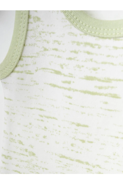 Kırık Çizgi Desenli 2li Askılı Çıtçıtlı Body 9670