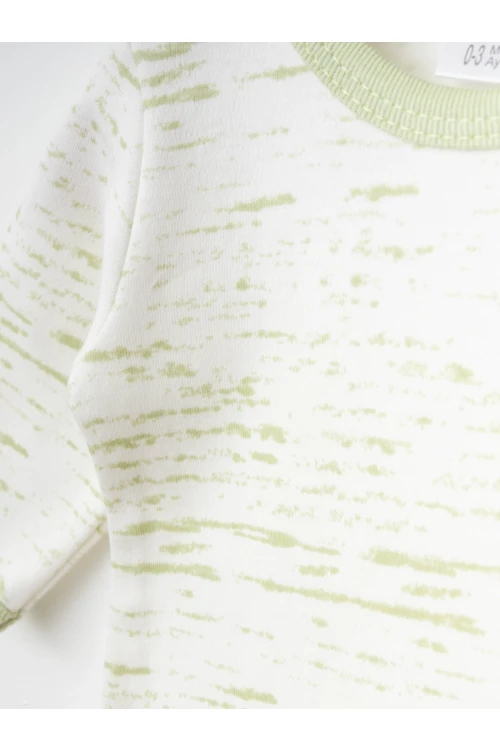 Kırık Çizgi  Desenli 2Li Uzun Kol Çıtçıtlı Body 9668