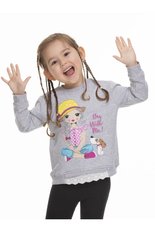 Kız Baskılı Fistolu Sweat 6902