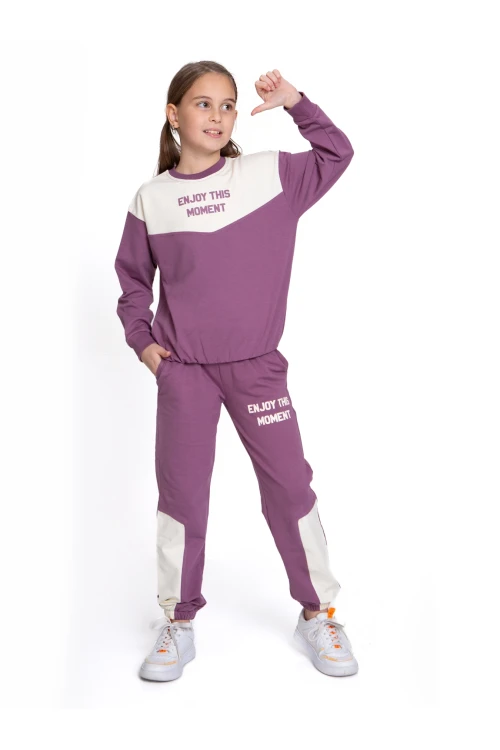 Kız Çocuk Bisiklet Yakalı Eşofman Takım 51509