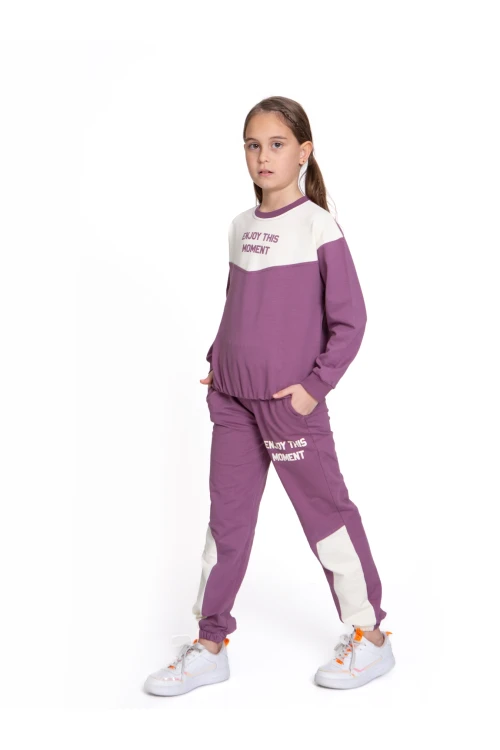 Kız Çocuk Bisiklet Yakalı Eşofman Takım 51509