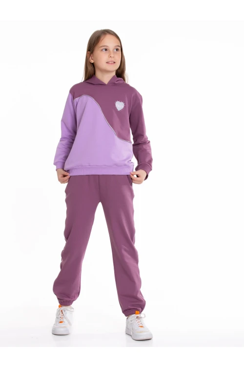 Kız Çocuk Biyeli Eşofman Takımı 54506