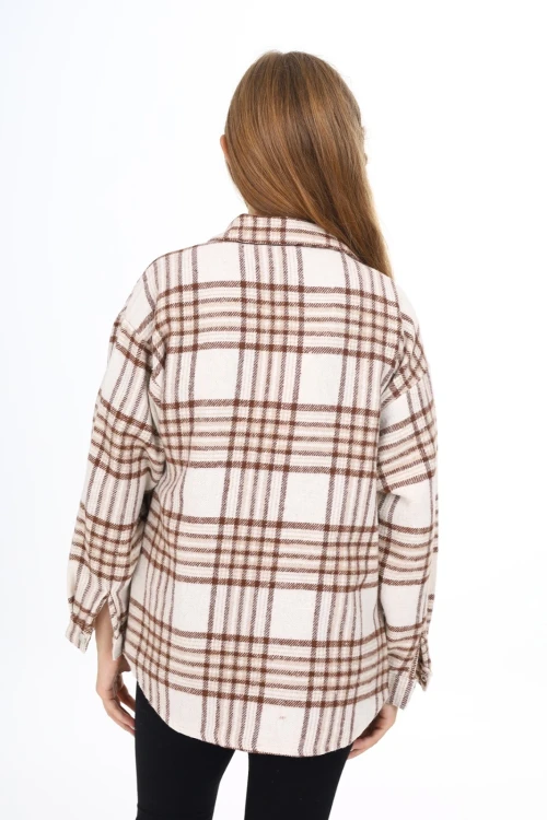 Kız Çocuk Ekose Desenli Gömlek 264