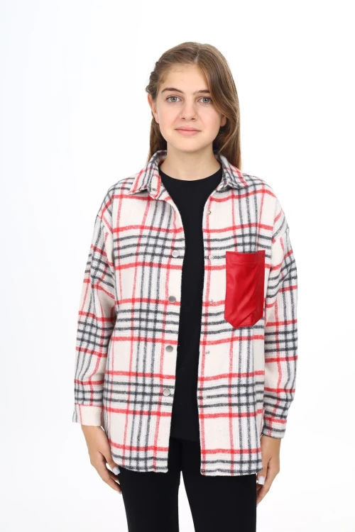 Kız Çocuk Ekose Desenli Gömlek 264