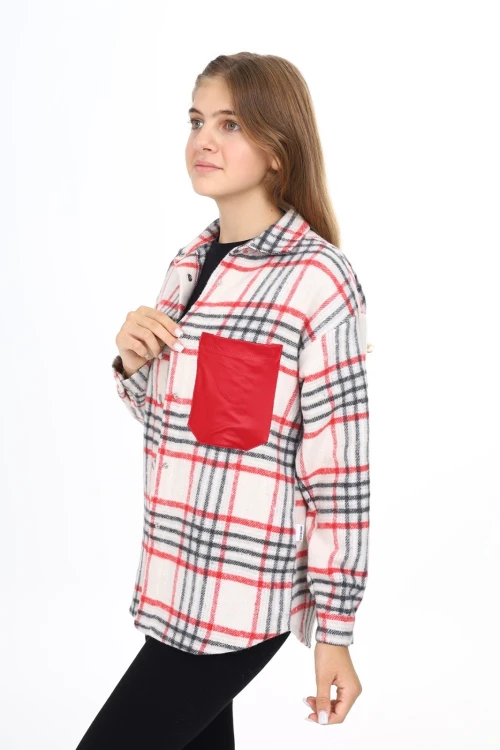 Kız Çocuk Ekose Desenli Gömlek 264