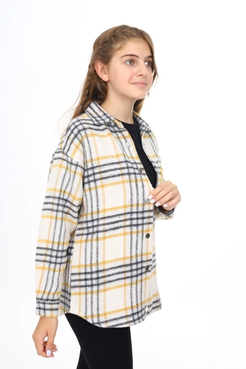 Kız Çocuk Ekose Desenli Gömlek 264