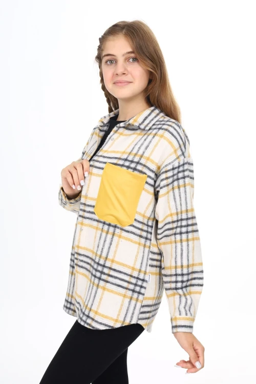 Kız Çocuk Ekose Desenli Gömlek 264