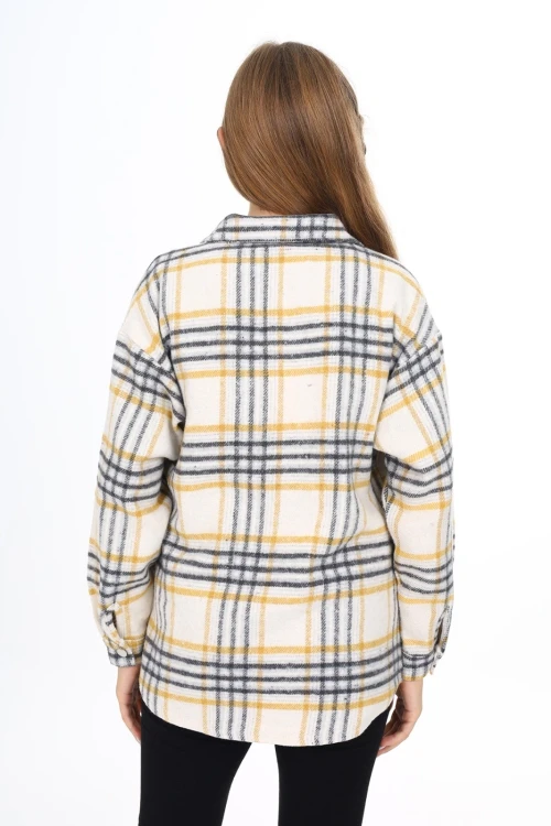 Kız Çocuk Ekose Desenli Gömlek 264