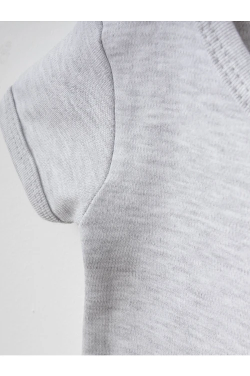 Kuş Desenli 2li Yarım Kol Çıtçıtlı Body 9654