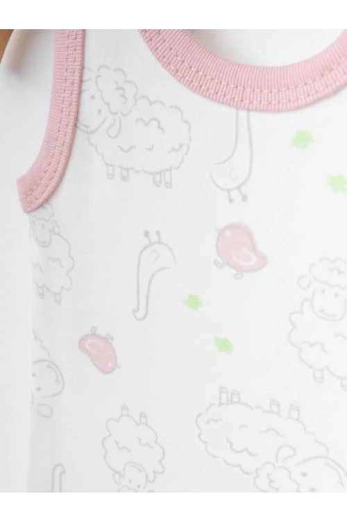 Kuzu Desenli Askılı 2li Çıtçıtlı Body 9676