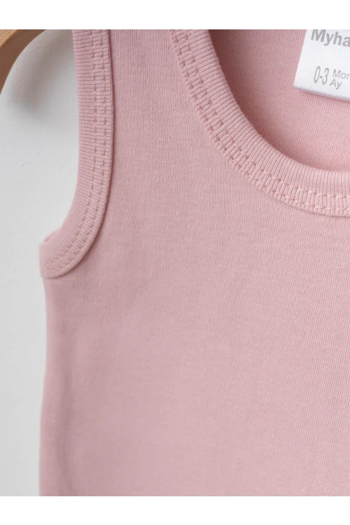 Kuzu Desenli Askılı 2li Çıtçıtlı Body 9676