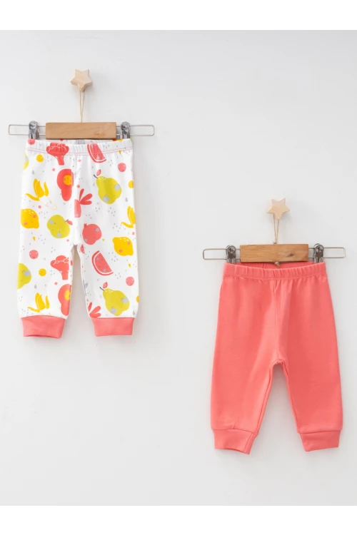 Meyve Sebze Desenli 2li Tek Alt 7302