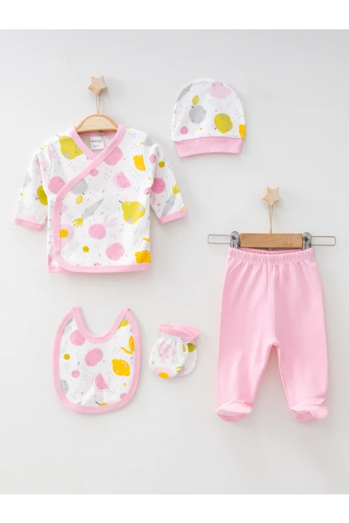 Meyve Sebze Desenli 5li Bebe Set 6256