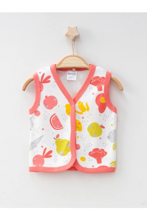 Meyve Sebze Desenli Yelek 9632