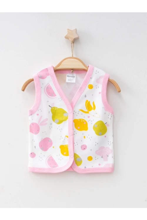 Meyve Sebze Desenli Yelek 9632