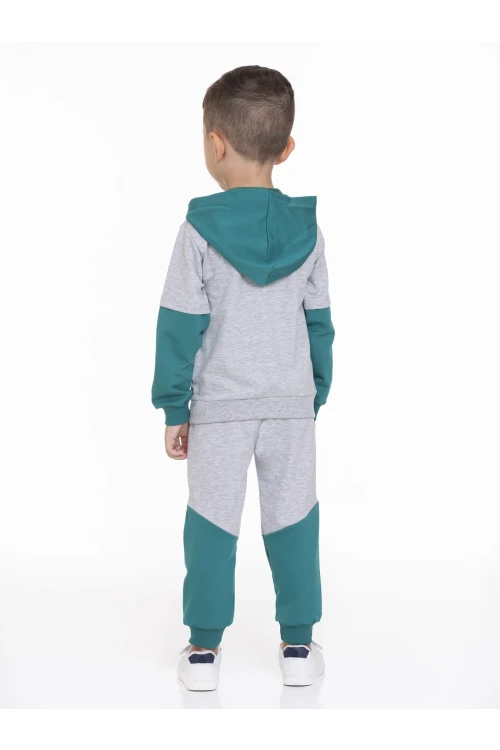 Play Baskılı Kapüşonlu Erkek Bebek Takım 54232
