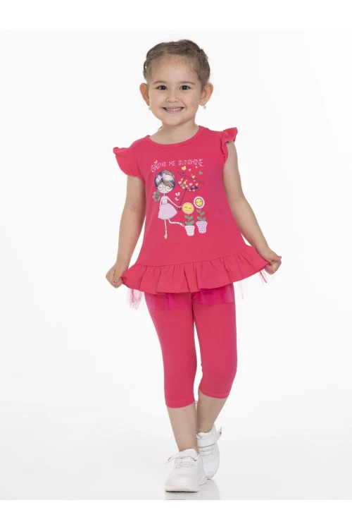 Şemsiyeli Kız Baskılı Takım 63113