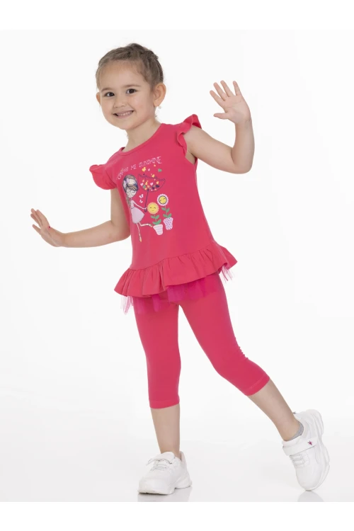 Şemsiyeli Kız Baskılı Takım 63113