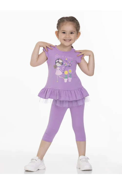 Şemsiyeli Kız Baskılı Takım 63113