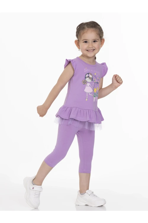 Şemsiyeli Kız Baskılı Takım 63113