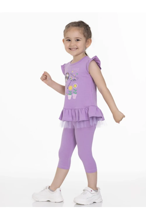 Şemsiyeli Kız Baskılı Takım 63113