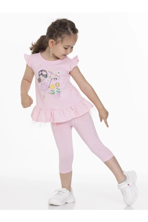 Şemsiyeli Kız Baskılı Takım 63113