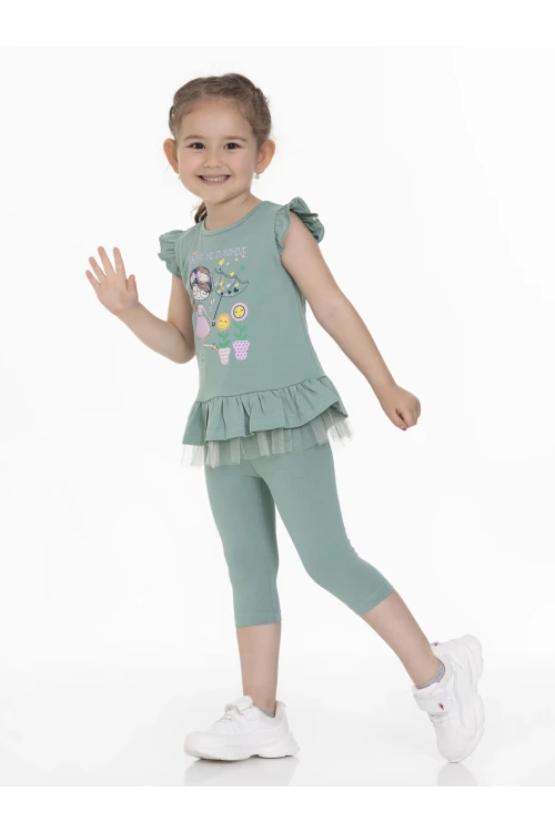 Şemsiyeli Kız Baskılı Takım 63113