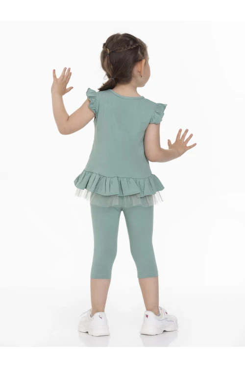 Şemsiyeli Kız Baskılı Takım 63113