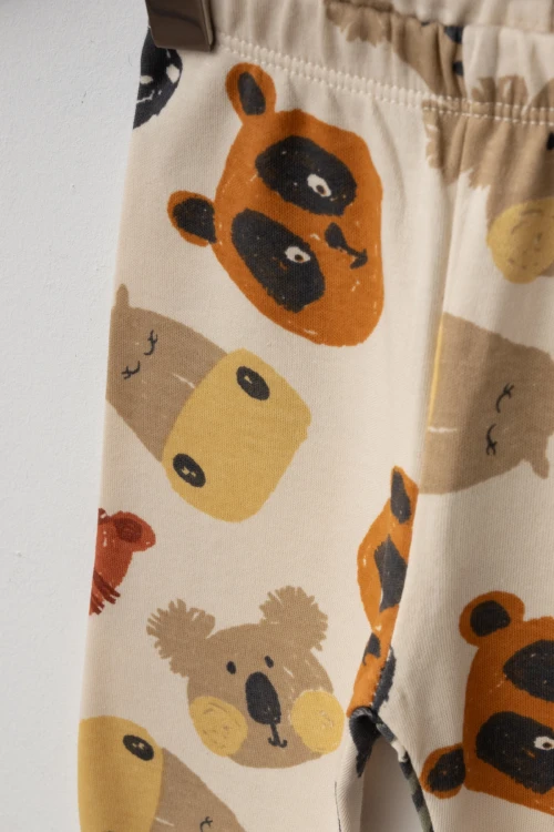 Sevimli Hayvanlar Baskılı Pijama Takım 2399