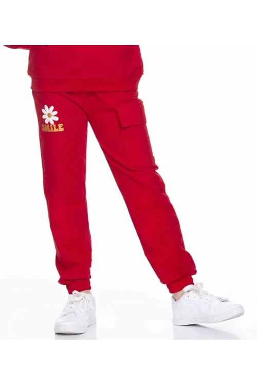 Smile Baskılı Kargo Cepli Eşofman Altı 54937