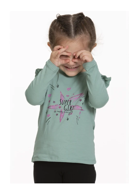 Super Girl Baskılı Sweat 54356