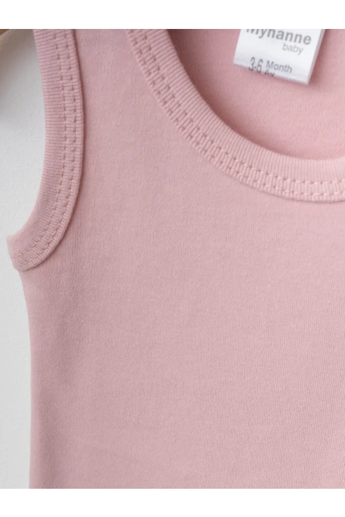 Tavşan Desenli 2li Askılı Çıtçıtlı Body 9673