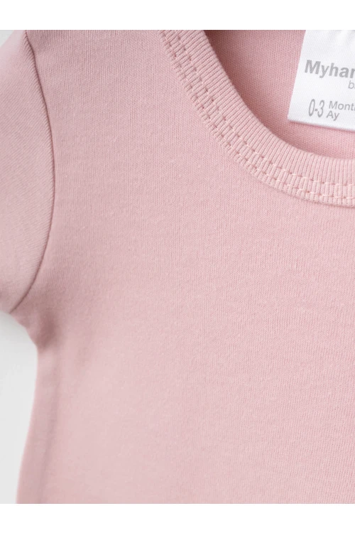 Tavşan Desenli 2li Yarım Kol Çıtçıtlı Body 9672