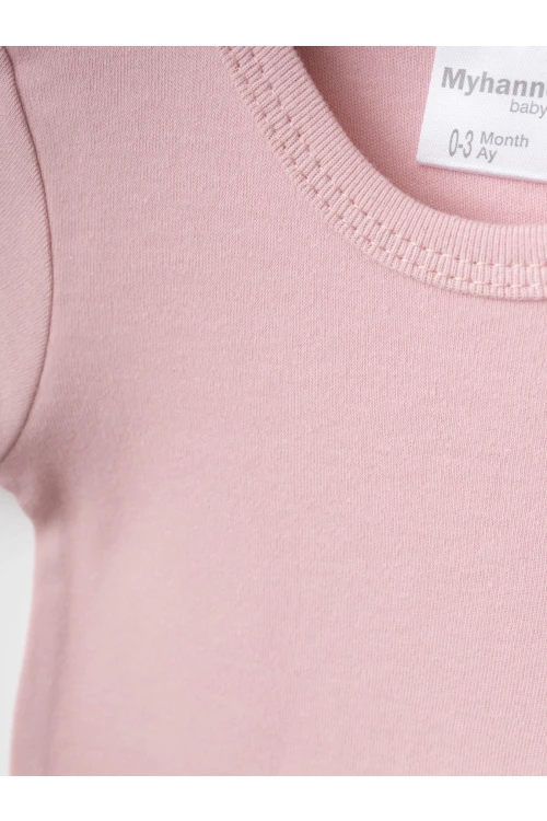 Tavşan Desenli Yarım Kol Çıtçıtlı Body 9681