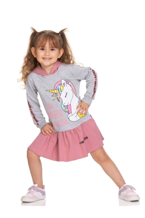 Unicorn Baskılı Elbise 51304