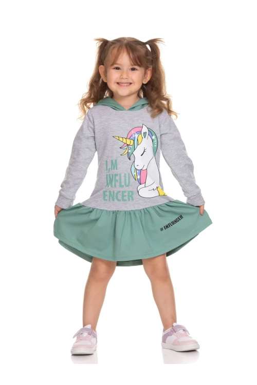 Unicorn Baskılı Elbise 51304