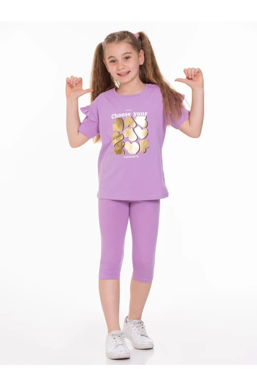 Varak Kalp Baskılı Taytlı Takım 63607