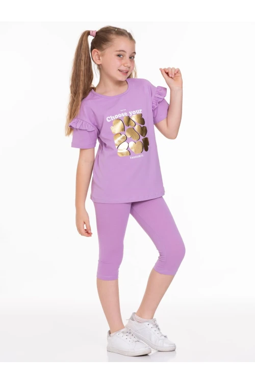 Varak Kalp Baskılı Taytlı Takım 63607