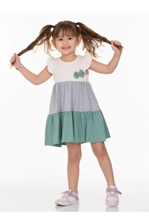 Yakası Fiyonklu Elbise 63502