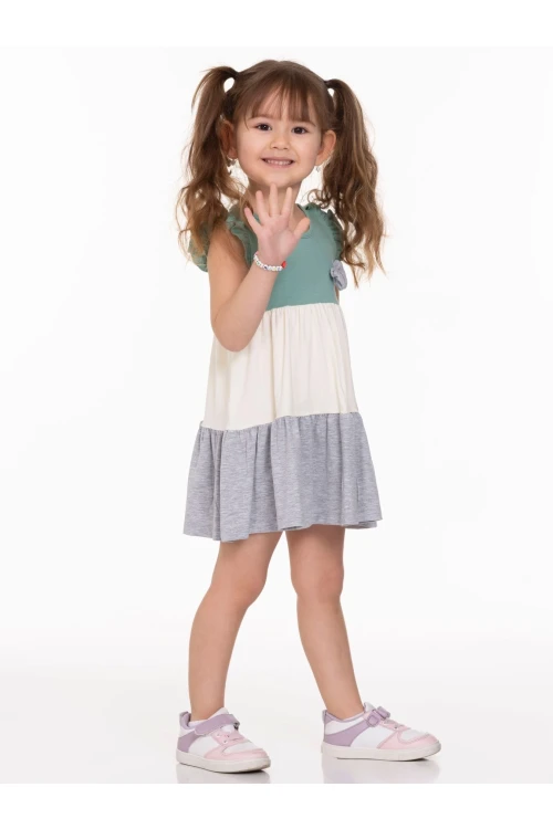 Yakası Fiyonklu Elbise 63502