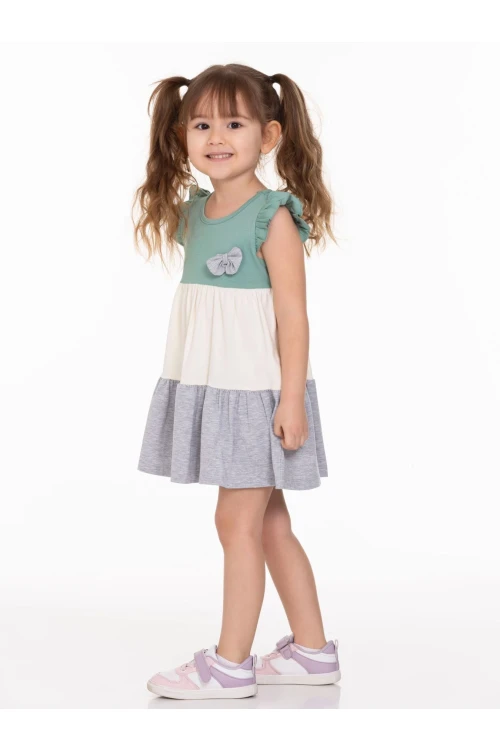 Yakası Fiyonklu Elbise 63502