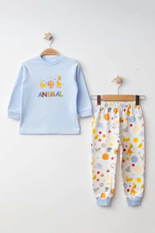 Animal Baskılı Pamuklu Pijama Takımı 45162
