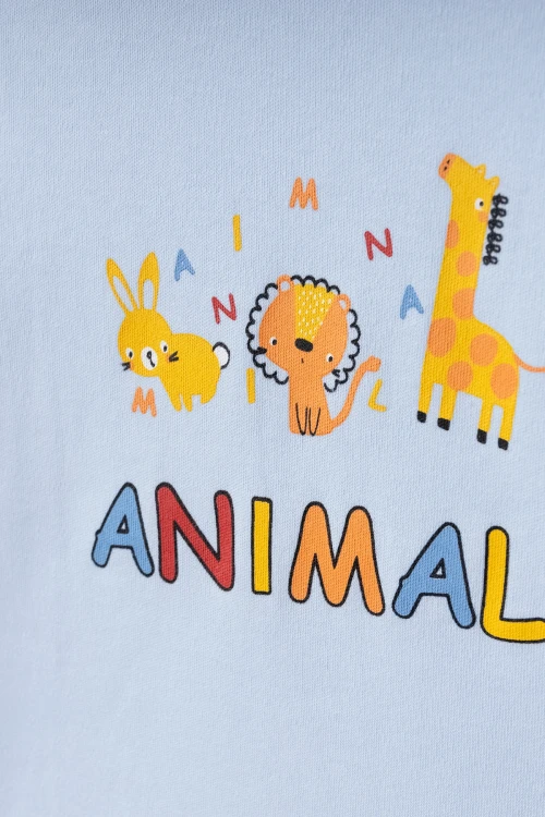 Animal Baskılı Pamuklu Pijama Takımı 45162