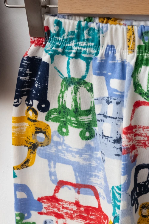 Araba Baskılı Pamuklu Pijama Takımı 54158