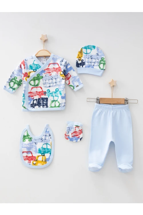 Araba Desenli Bebek 5’li Hastane Çıkışı 6254