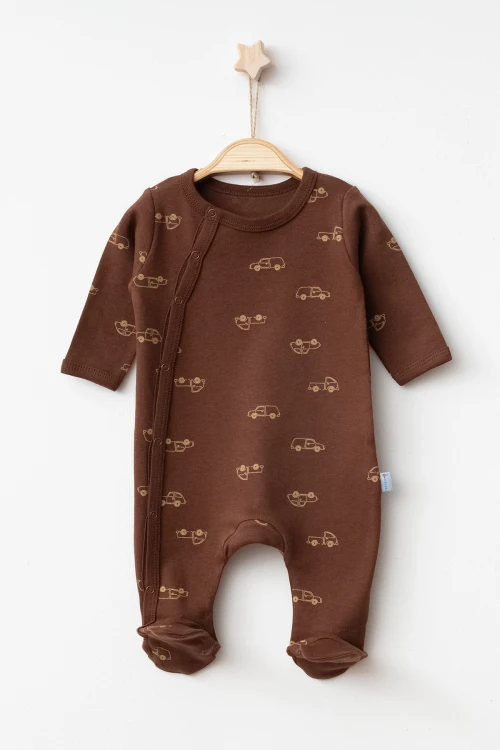 Araba Desenli Erkek Bebek Verev Tulum 1001