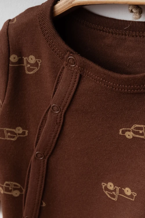 Araba Desenli Erkek Bebek Verev Tulum 1001