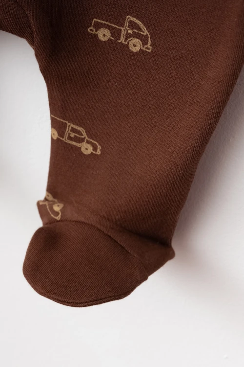 Araba Desenli Erkek Bebek Verev Tulum 1001