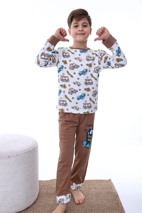 Araba Desenli Erkek Pijama Takımı 2213